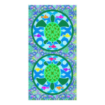 Green Sea Turtle Big Bookmark Picture Card