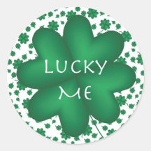 Green Shamrock Lucky Me Sticker