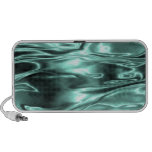 Green Shimmering Water Pattern Doodle Speakers