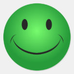 Green Smiley Sticker