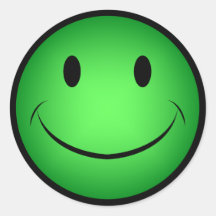 Green Smiley Sticker