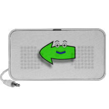 Green Smiling Left Arrow Mini Speaker