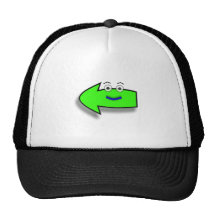 Green Smiling Left Arrow Trucker Hat