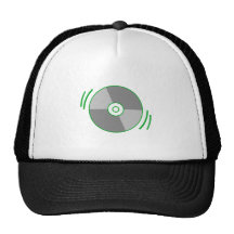 Green Spinning CD Hats