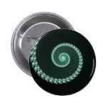 Green Spiral - fractal design Pinback Buttons