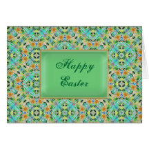 Green Stained Glass Easter Cards
