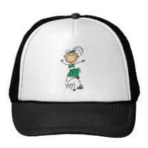 Green Stick Figure Cheerleader t-shirts and Gifts Trucker Hat