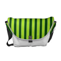 Green Stripe Rickshaw Messenger Bag