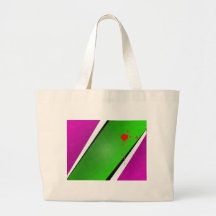 Green Stripe with splatter Canvas Bag