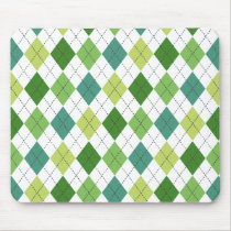 Green, Teal, and Lime Argyle Preppy Mousepad mousepads