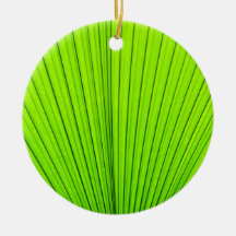 Green texture of palm tree leaf. Nature background Christmas Ornament