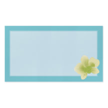 Green & Tiffany Orchid Wedding Placecards Business Cards