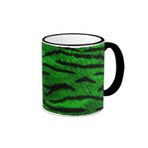 green tiger print mug