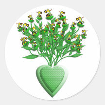 Green Tractor Bouquet Envelope Seal Sticker