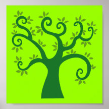 Green Tree graphic causes environment fairytale Posters