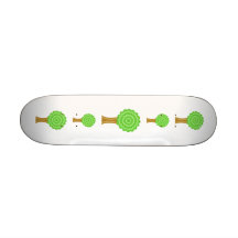 Green Tree. On white background. Skateboard Deck