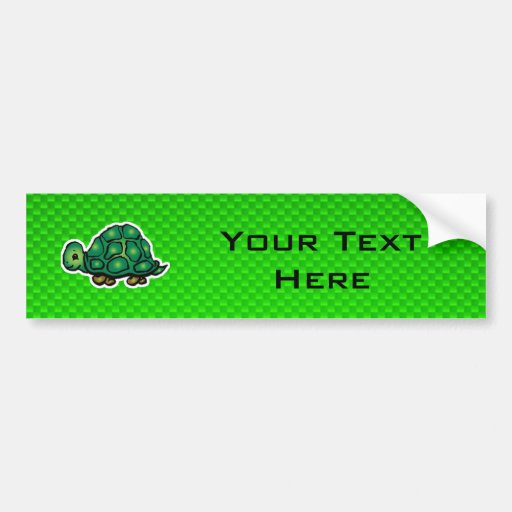 Green Turtle Bumper Sticker 