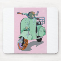 Green Vespa Mousepad