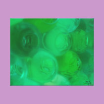 Green water balls on canvas canvas prints