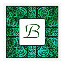Green Waters Celtic Design Wedding Invitation