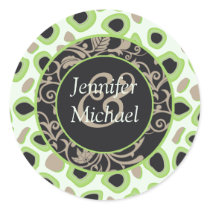 Green Wedding Favour Labels