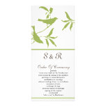 green Wedding program Personalized Rack Card