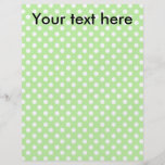 Green with white polka dots personalized flyer