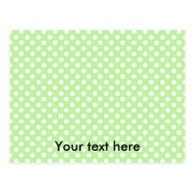 Green with white polka dots postcard