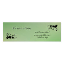 Green with Yellow Kiss Elegant Business Card