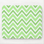 Green zigzag chevron pattern mousepad