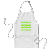 Green Zigzag Pattern with Diamond Shapes. Apron
