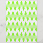Green Zigzag Pattern with Diamond Shapes. Custom Flyer