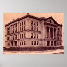 Greencastle Indiana Putnam County Courthouse Poster