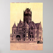 Greenfield, Indiana Courthouse 1915 Posters