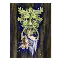 Greenman's Door Post Card
