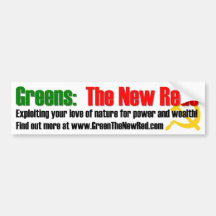 Greens: The New Reds Bumper Stickers