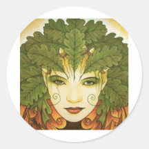 greenwoman round sticker