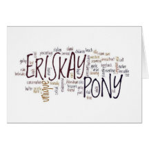 Greeting Card:  Eriskay Pony word cloud