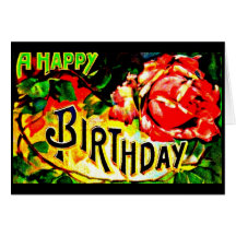 Greeting Card-Special Occasions-Vintage Birthday 2