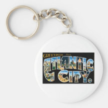 Greetings from Atlantic City Key Chain