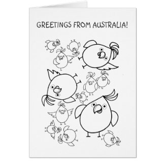 GREETINGS FROM AUSTRALIA Cockatoo Greeting Card