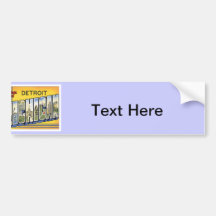 Greetings From Detroit Michigan Bumper Stickers