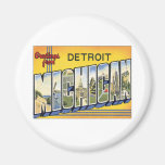 Greetings From Detroit Michigan Fridge Magnet
