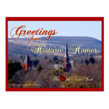 Greetings from Historic Homer Postcard
