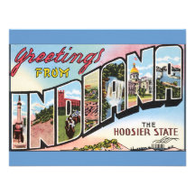Greetings From Indiana ! Personalized Invite
