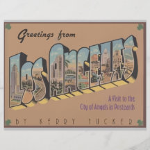 Greetings From Los Angeles, Vintage Custom Flyer