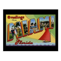 Greetings from Miami Florida Postcard