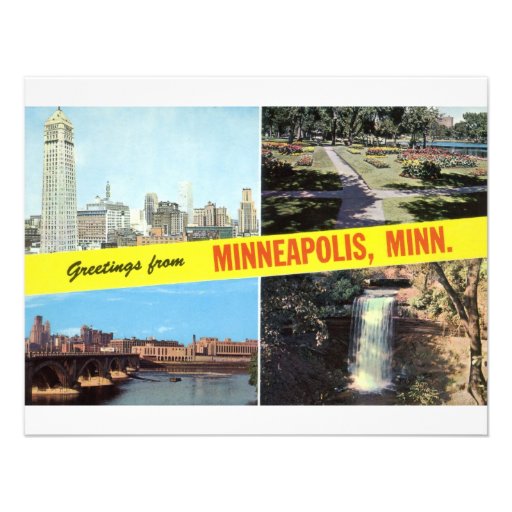Greetings from Minneapolis 1950s Custom Invitations