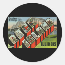 Greetings from Rock Island Illinois Sticker