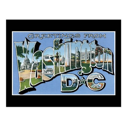 Greetings from Washington D.C.! Vintage Post Card